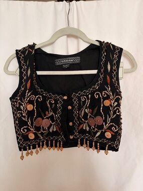 Vintage beadwork vest - festivals and summer